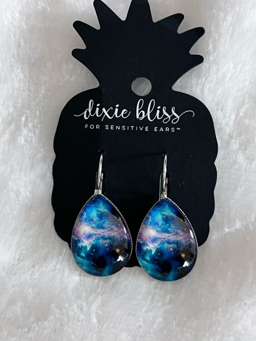 Teardrop galaxy earrings